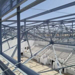 Traitement anticorrosion de charpente salle des sports
